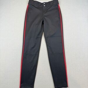 Marucci Small Baseball Pants Mens Black Red Side Stripe Double Knee 1JN868TR2